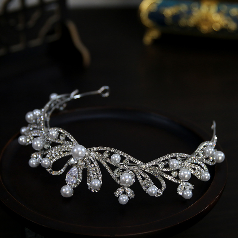 Women'S Accessories Accessorize - クリスタルウェディングティアラクラウン花嫁のためのヘアアクセサリーパールプリンセスブライダルヘッドバンドティアラ女性ガールパーティープロムヘアバンド