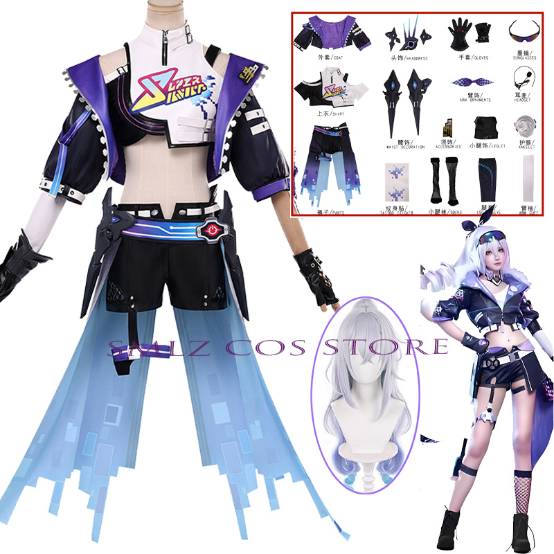 Women'S Accessories Clothing - ゲーム Honkai スターレールシルバーウルフミス LV.999 コスプレ衣装女性新しいスキンプレイ衣装制服ハロウィンパーティー服