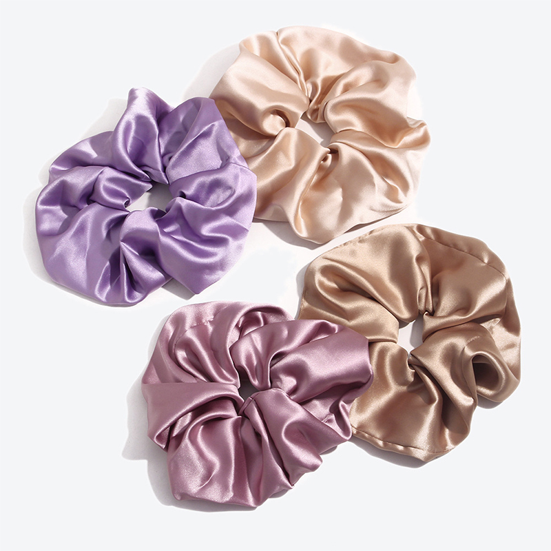 Women Accessories Sale - ウィスユー | 特大18cmソリッドシュシュヘアアクセサリー レディース 韓国ファッション サテンヘッドウェア