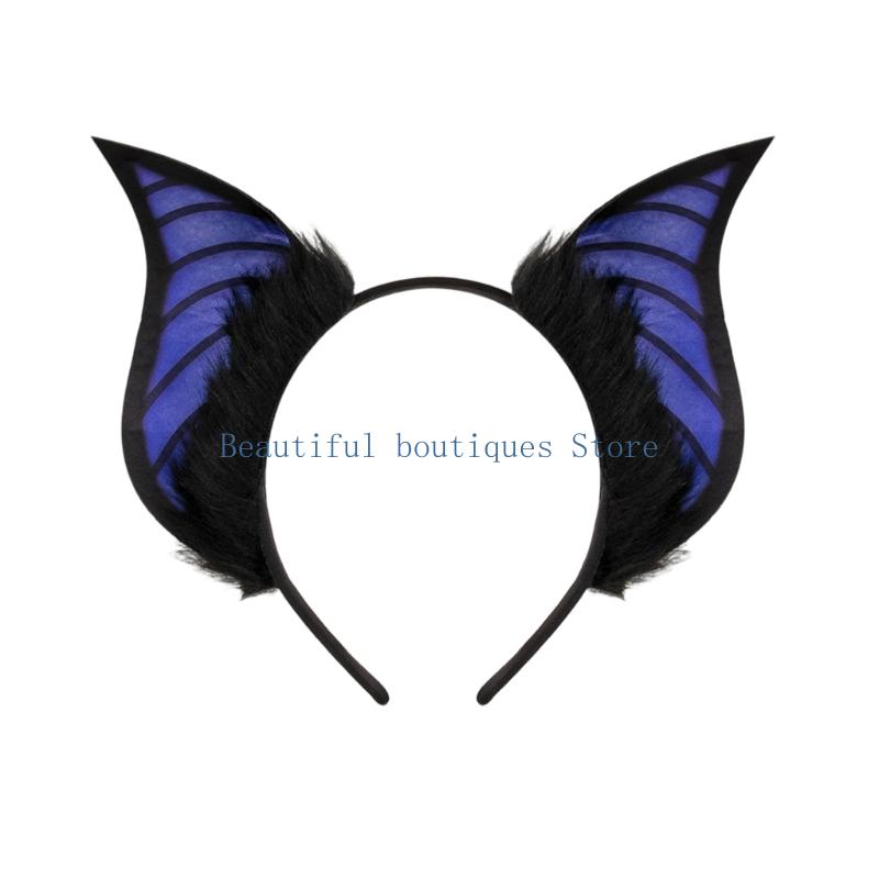Women Accessories Description - U4LF クリエイティブコウモリ耳ヘアバンドコスプレアクセサリーヘアフープロールプレイ仮面舞踏会用