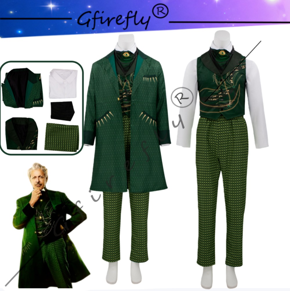 Women'S Accessories Clothing - ウィザードコスプレ衣装映画ロールプレイングと同じスタイルの服グリーンスーツセットアクセサリーハロウィンパフォーマンスコスチューム