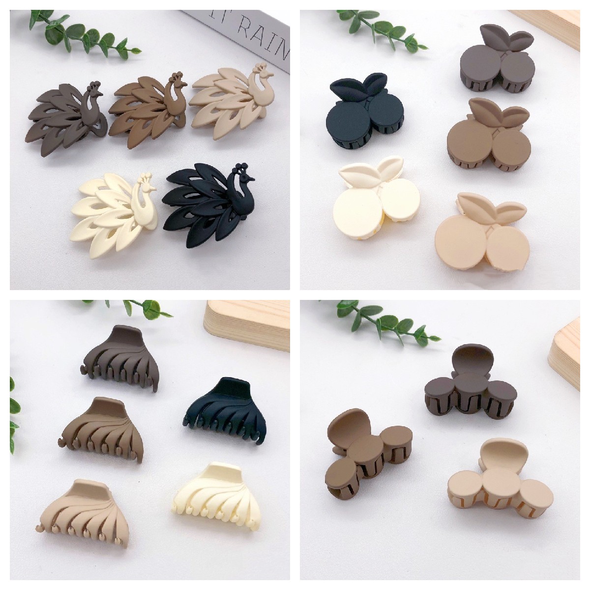 Women Accessories Sale - マルチスタイルホット販売新つや消し小さな幾何学ソリッドカラークリップヘアピン髪爪バレッタ女性ガールアクセサリー帽子