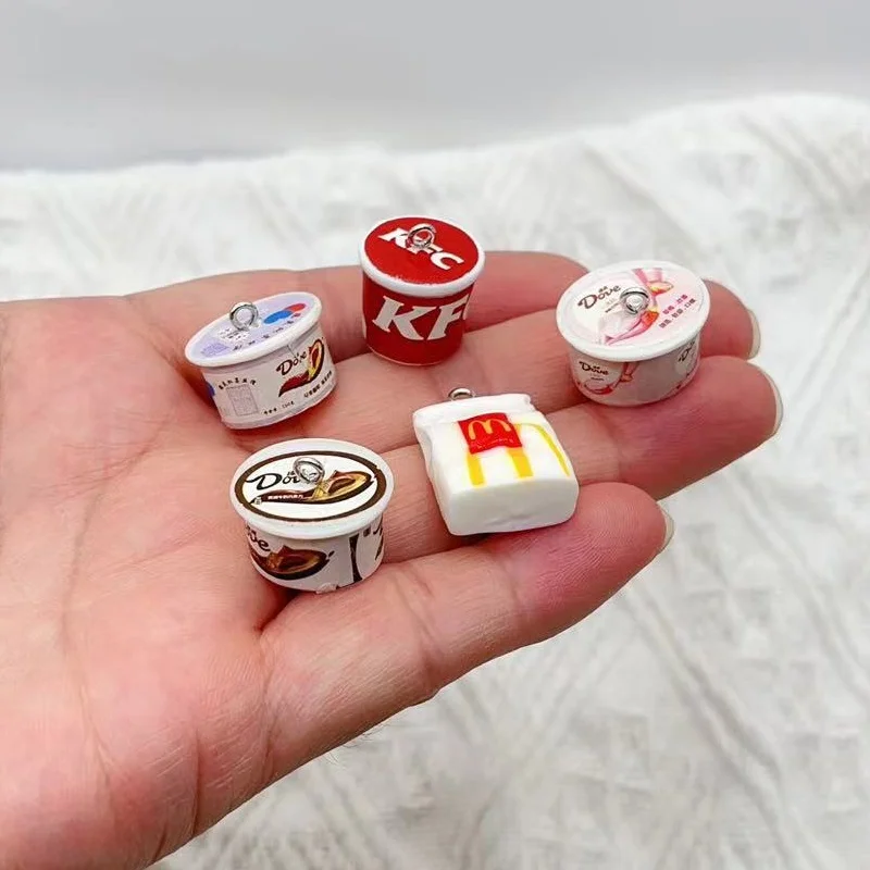 Resin Bangle Bracelet - ジュエリー作り,ブレスレット,イヤリング,手工芸品,ペンダント,DIY,10個セット用の3Dレジンフライドポテトチャーム