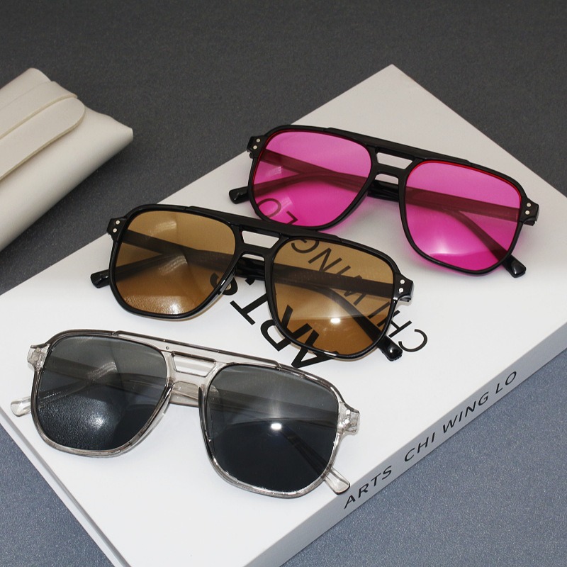 Sunglasses Oversized Square - ヴィンテージスクエアサングラス女性特大ビッグフレームサングラス女性男性高級ブランドデザイナーミラー UV オキュロスデソル