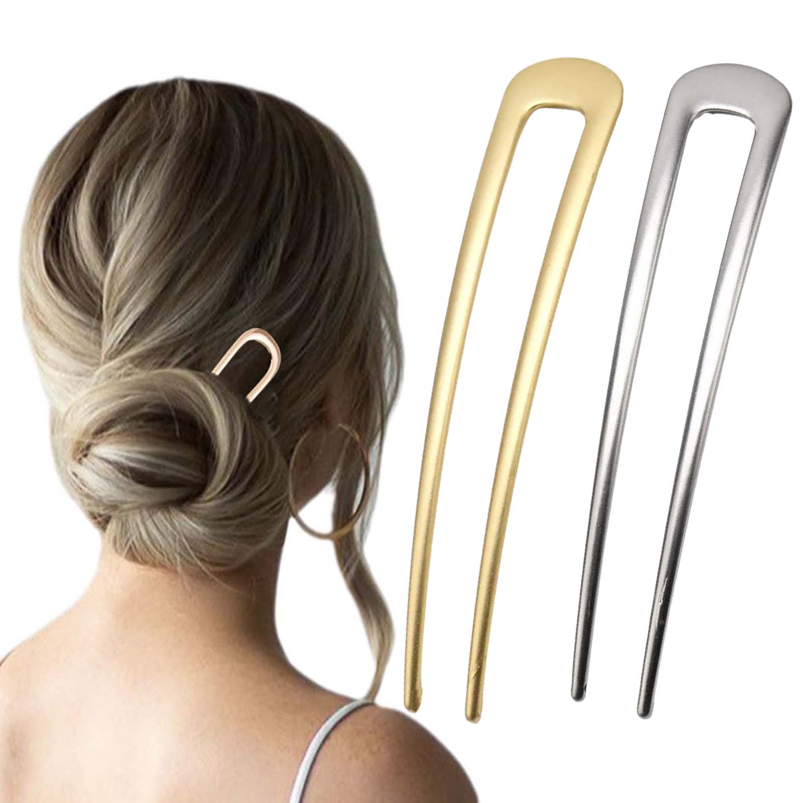 フランス製U字型ヘアピン ヴィンテージメタルヘアフォークステ - Women Accessories On Sale のレビューと価格