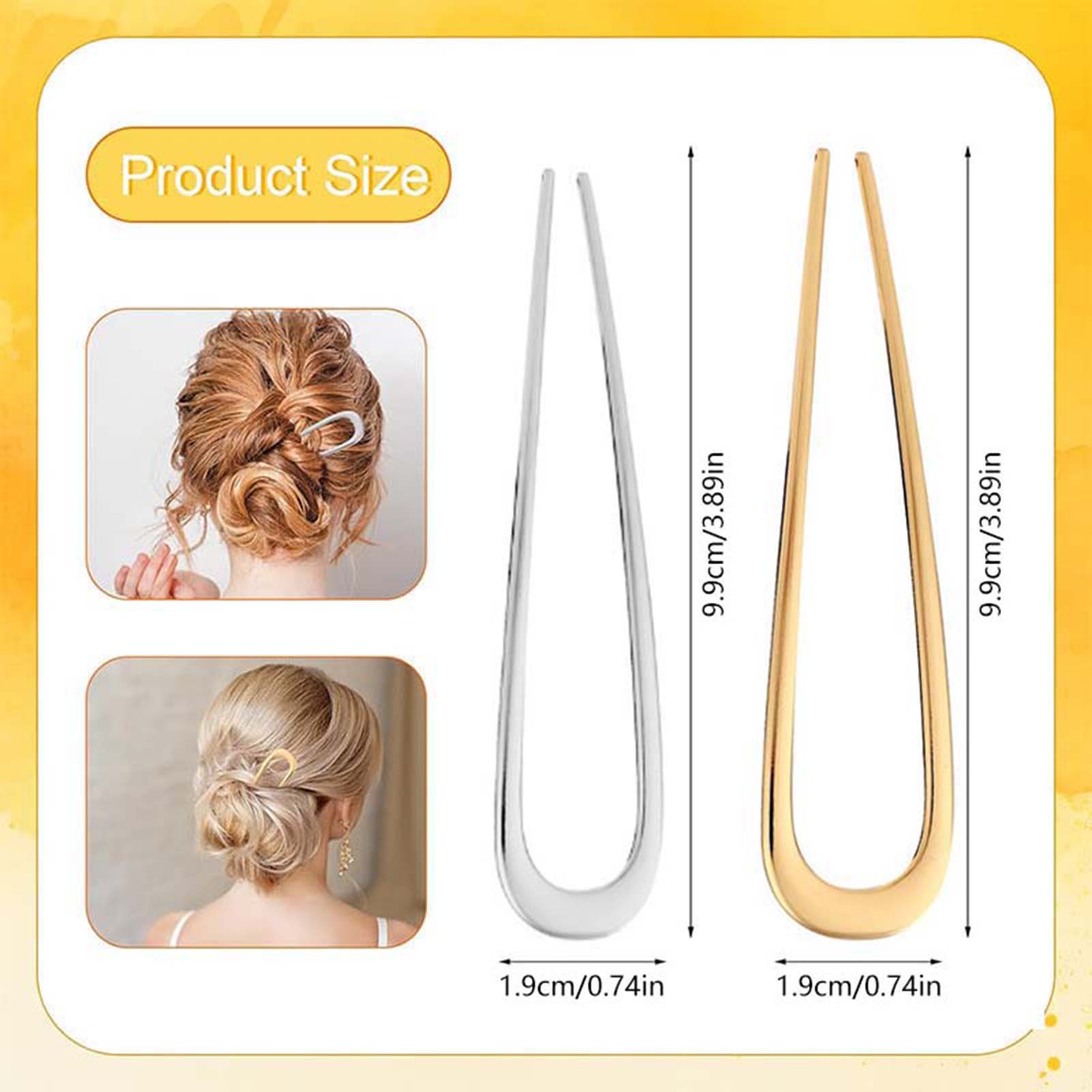 フランス製U字型ヘアピン ヴィンテージメタルヘアフォークステ - Women Accessories On Sale のレビューと価格