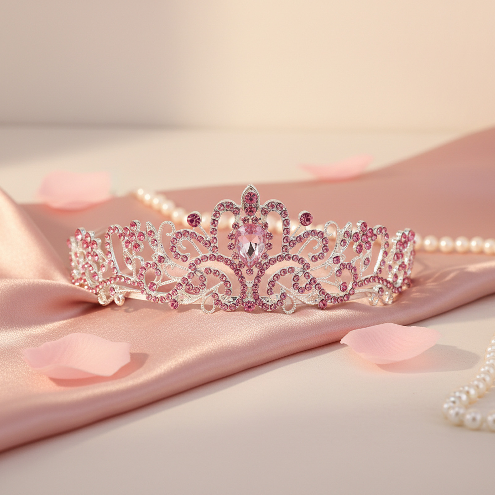 エレガントなブライダルクラウンキラキララインストーンティアラ - Women Accessories For Wedding のレビューと価格