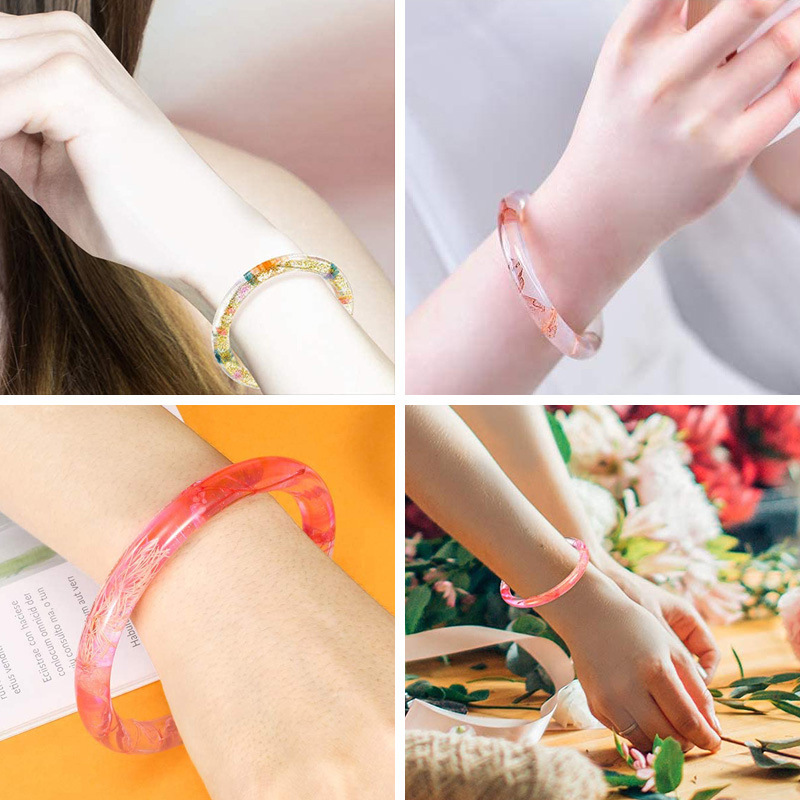 3個入りシリコンモールド エポキシ樹脂ブレスレット用、多面雲 - Resin Bangle Bracelet のレビューと価格