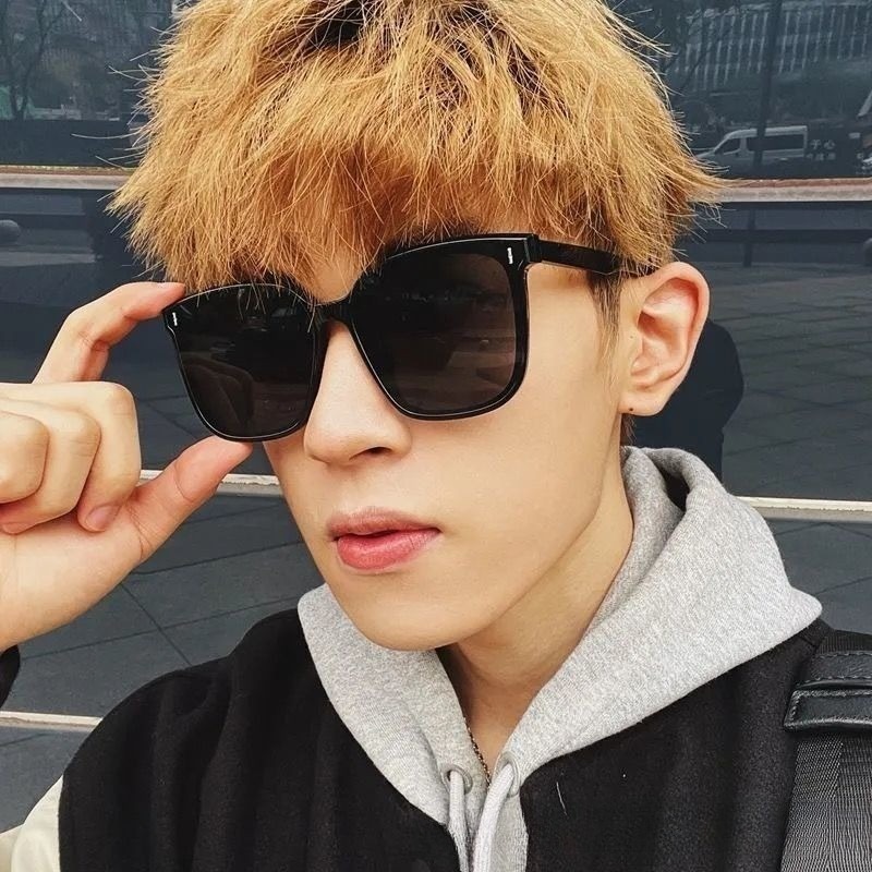 ファッションスクエアパーソナリティサングラスインレトロブラッ - Sunglasses Oversized Square のレビューと価格