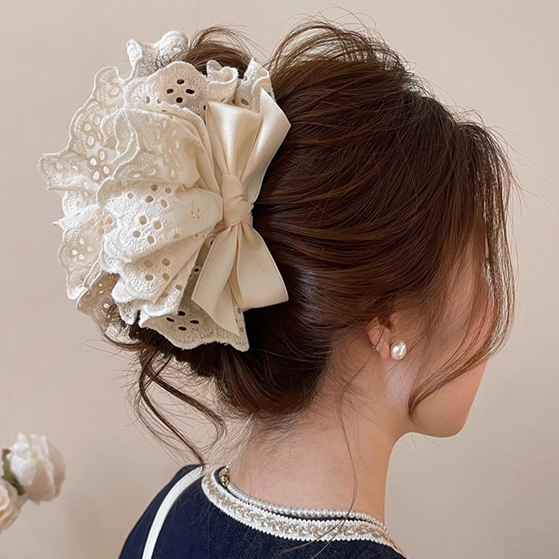 ホットセール フランス風 レースリボン ヘアピン シャークク - Women Accessories Sale のレビューと価格