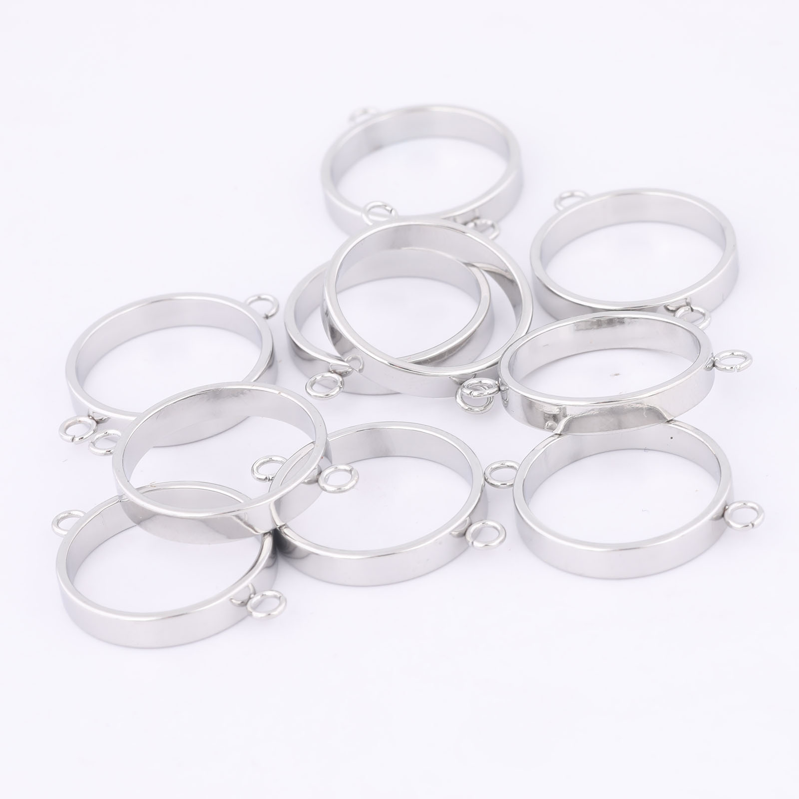 ステンレス鋼オープンベゼルブレスレットコネクタ、DIY中空ペ - Resin Bangle Bracelet のレビューと価格