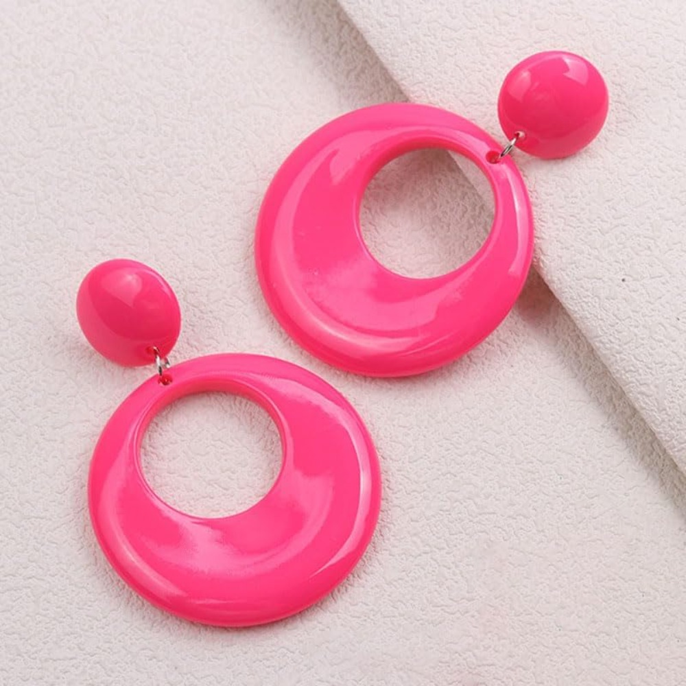 60年代70年代風アクリル製レディースイヤリング、赤、ホット - Women'S Accessories In The 60S のレビューと価格