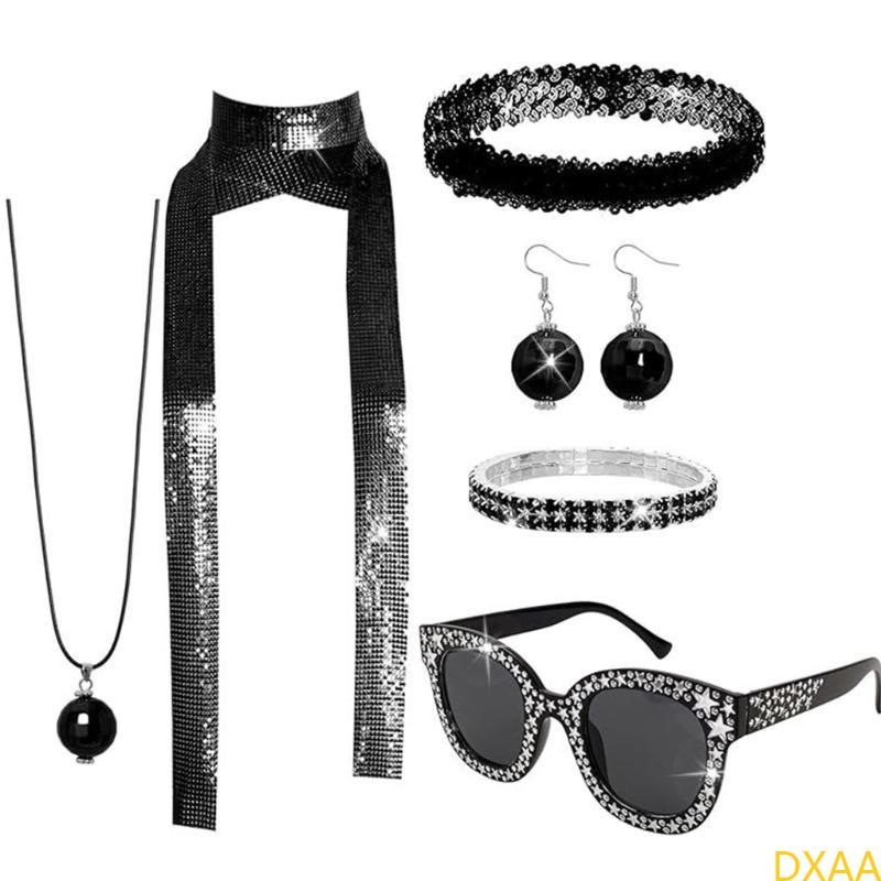 DXAA 60S 70S 80Sディスコアクセサリーハロウィ - Women'S Accessories In The 60S のレビューと価格