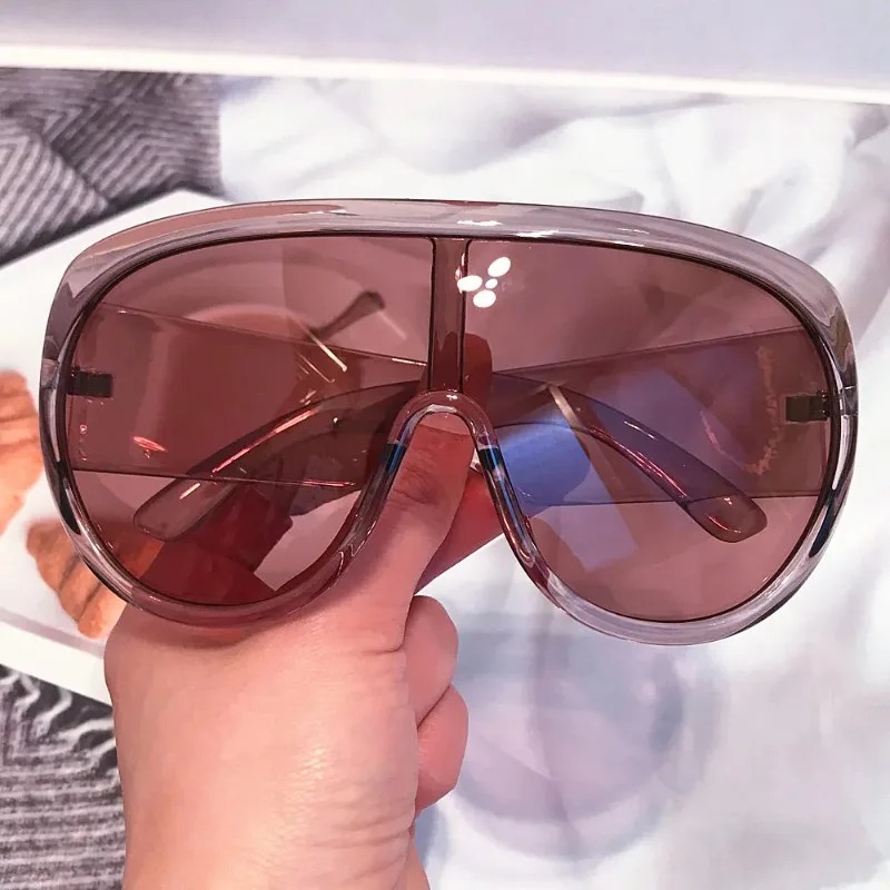 ワンピースオーバーサイズシールドサングラス女性のための新しい - Sunglasses Oversized Square のレビューと価格