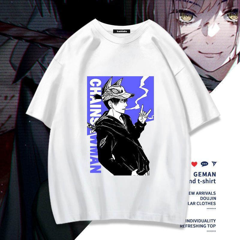 チェーンソーマンアニメマキマポチタ周辺半袖 Tシャツ面白い女 - Women'S Accessories Clothing のレビューと価格