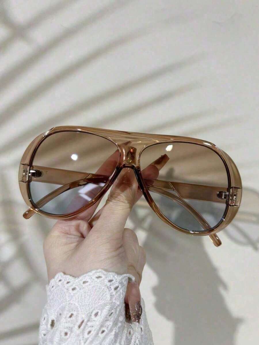 1 ピース真新しいレトロデザインの特大スクエアファッションメ - Sunglasses Oversized Square のレビューと価格