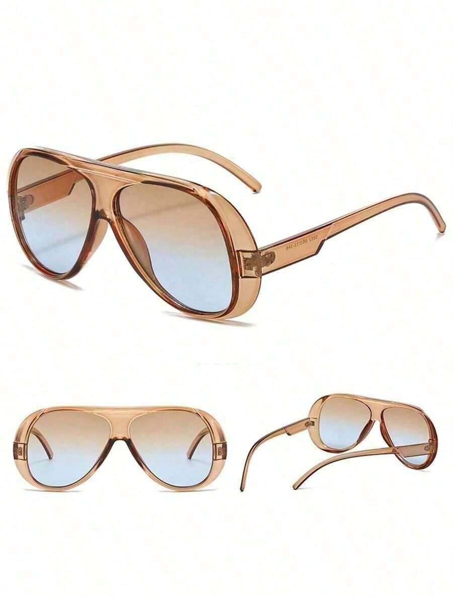 1 ピース真新しいレトロデザインの特大スクエアファッションメ - Sunglasses Oversized Square のレビューと価格
