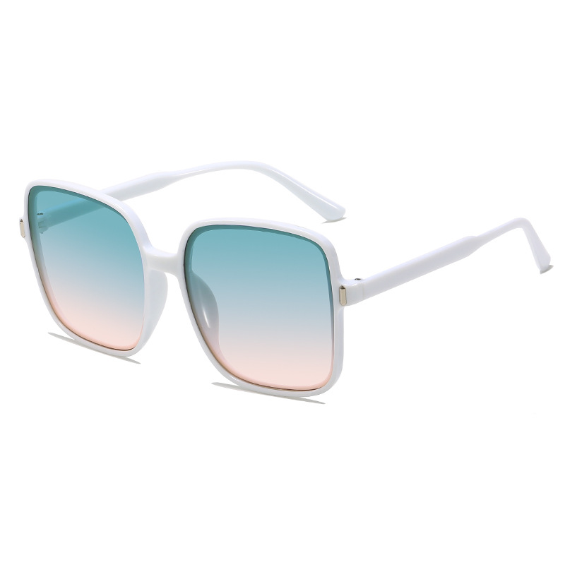 トレンディなグラデーションカラーレンズスクエアサングラス、ネ - Sunglasses Oversized Square のレビューと価格