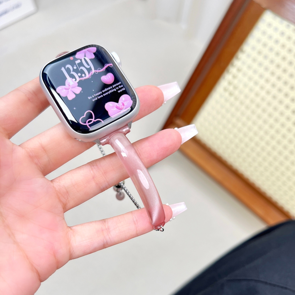 キャッツアイ バングル ストラップ Apple Watch  - Resin Bangle Bracelet のレビューと価格