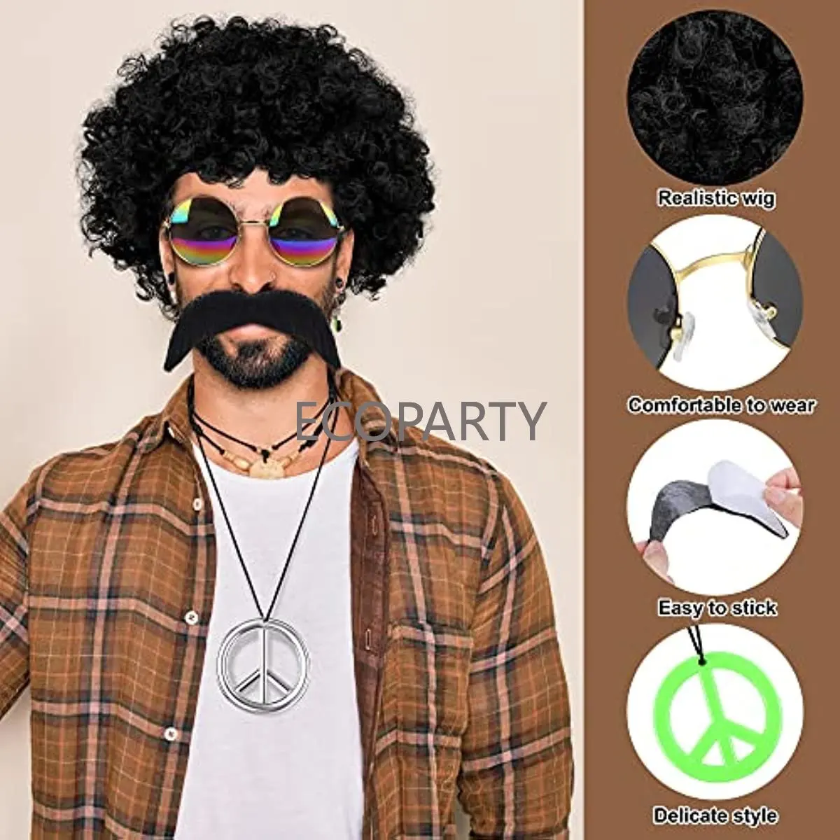 ヒッピー コスチューム アクセサリー 70 年代 ドレス コ - Women'S Accessories In The 60S のレビューと価格