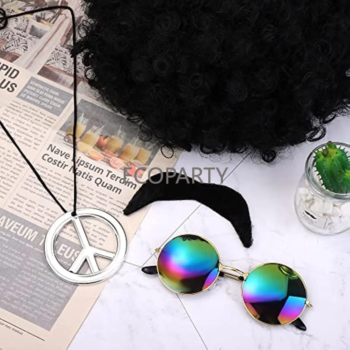 ヒッピー コスチューム アクセサリー 70 年代 ドレス コ - Women'S Accessories In The 60S のレビューと価格