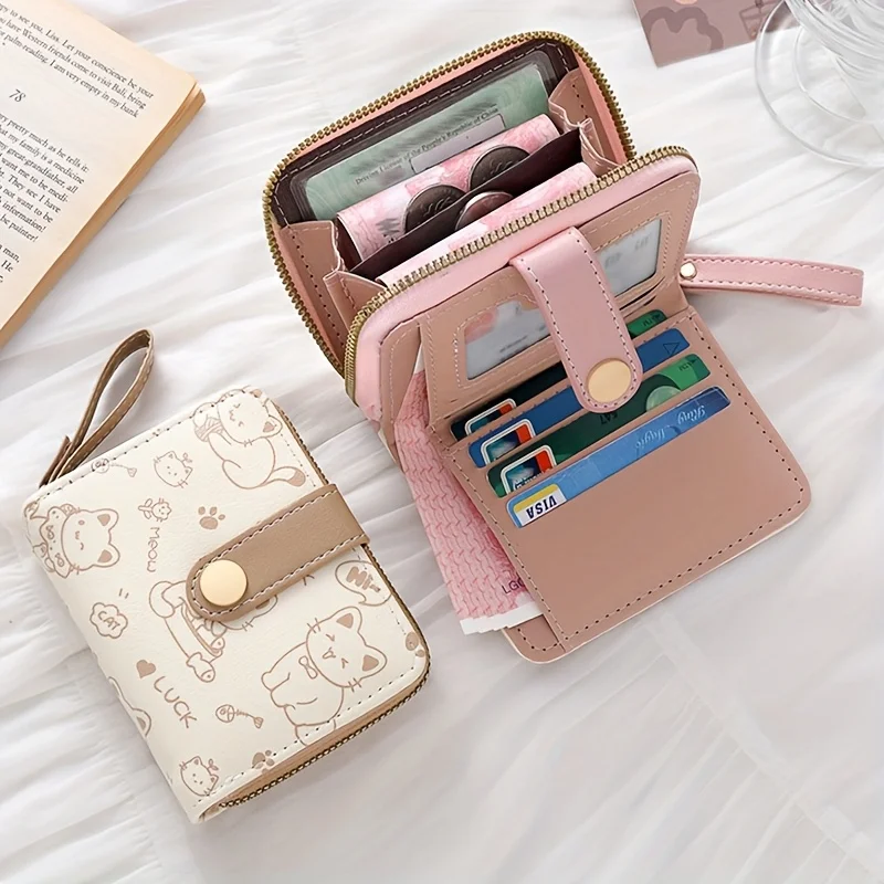 女性財布小銭入れプリントかわいいクマ財布三つ折りスナップ開閉 - Women'S Accessories Wallet のレビューと価格
