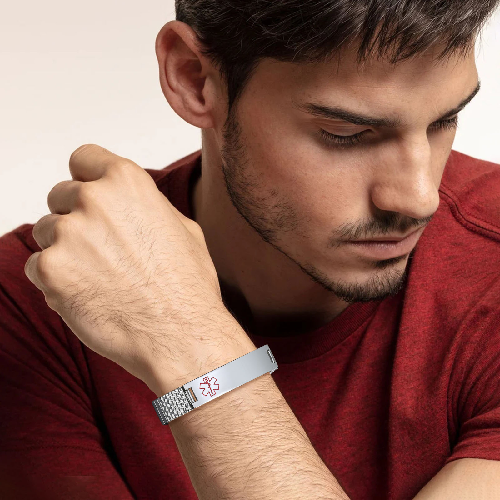 Vnox-ステンレス鋼の医療用アラートブレスレット,調整可能 - Resin Bangle Bracelet のレビューと価格