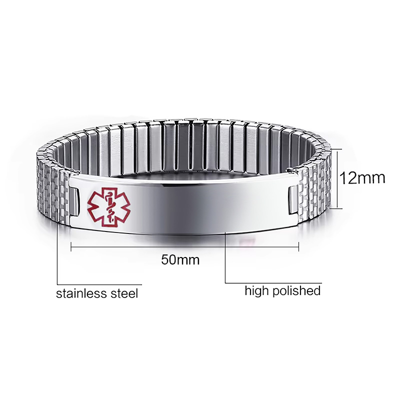 Vnox-ステンレス鋼の医療用アラートブレスレット,調整可能 - Resin Bangle Bracelet のレビューと価格
