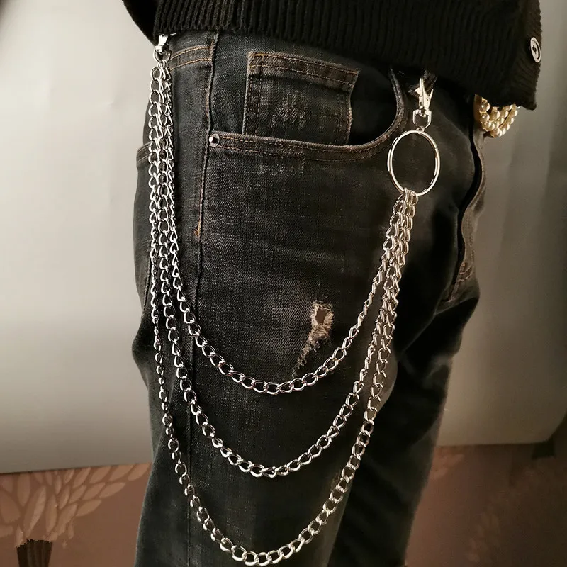レイヤーメタルベルトチェーンパンクフックメタルウエストウォレ - Women'S Accessories Wallet のレビューと価格