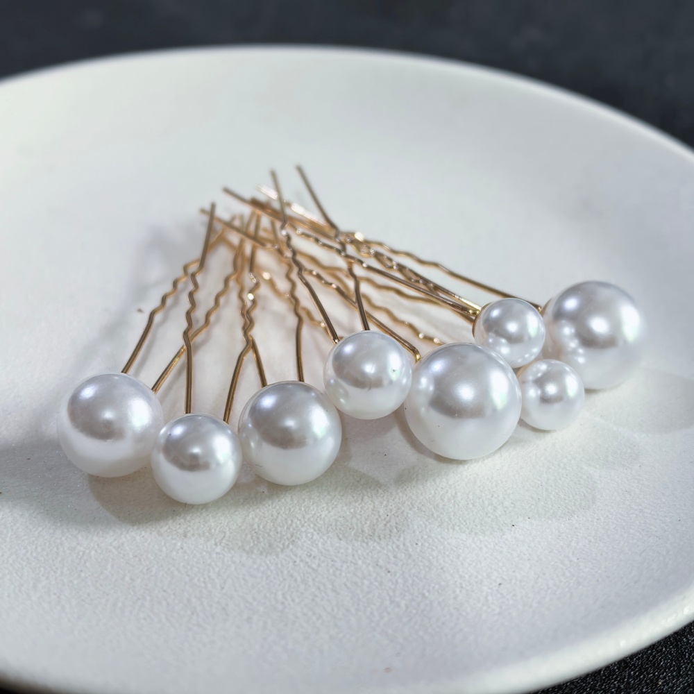 ファッション模擬パールヘアピン女性のための金属ヘアクリップピ - Women Accessories On Sale のレビューと価格