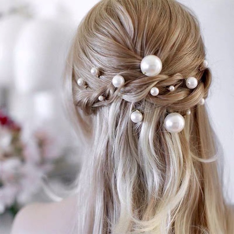 ファッション模擬パールヘアピン女性のための金属ヘアクリップピ - Women Accessories On Sale のレビューと価格