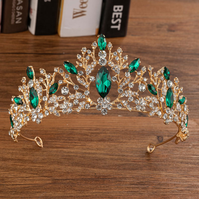 ティアラ カラフルなラインストーン クイーン クラウン ブラ - Women Accessories For Wedding のレビューと価格