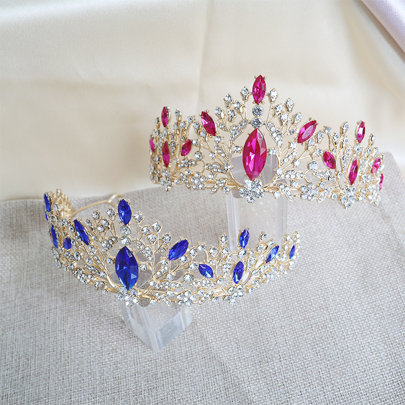 ティアラ カラフルなラインストーン クイーン クラウン ブラ - Women Accessories For Wedding のレビューと価格