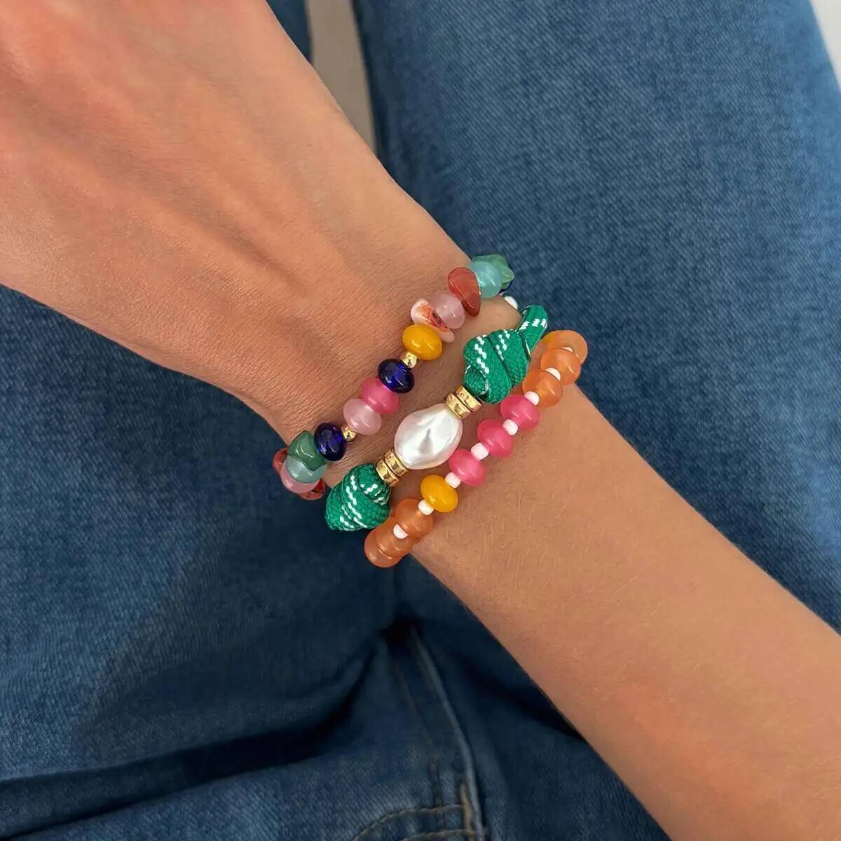 KunJoe 3 ピース/セットカラフルなマルチカラー樹脂ビ - Resin Bangle Bracelet のレビューと価格