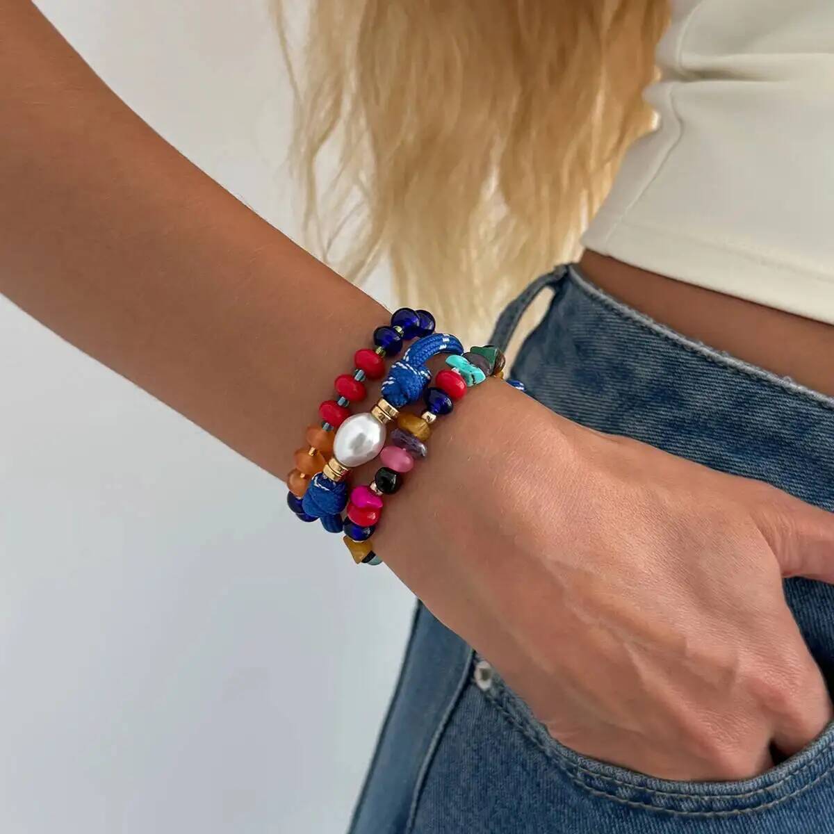 KunJoe 3 ピース/セットカラフルなマルチカラー樹脂ビ - Resin Bangle Bracelet のレビューと価格