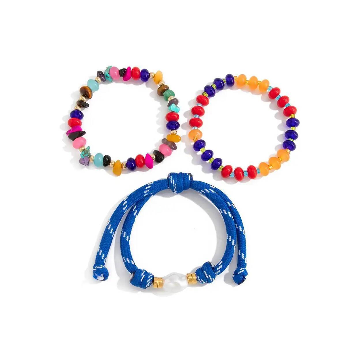 KunJoe 3 ピース/セットカラフルなマルチカラー樹脂ビ - Resin Bangle Bracelet のレビューと価格