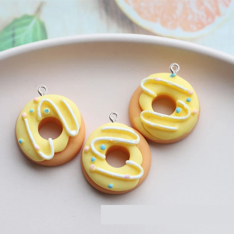 10 個かわいいカラードーナツ樹脂ペンダント DIY 工芸品 - Resin Bangle Bracelet のレビューと価格