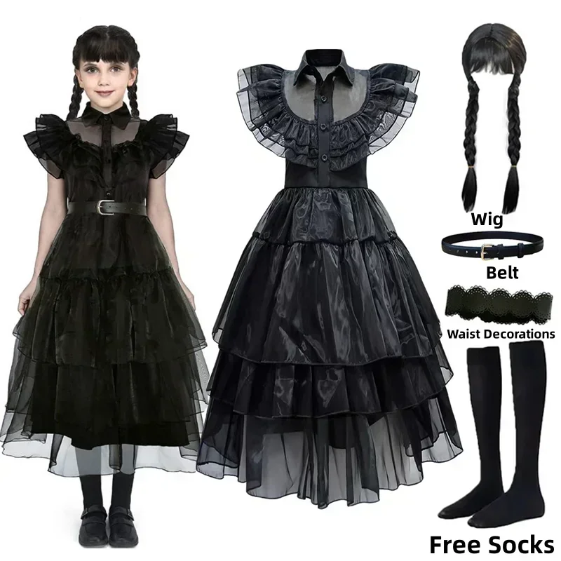 黒魔女プリンセスドレス女の子用コスプレドレスハロウィンパーテ - Women'S Accessories Clothing のレビューと価格