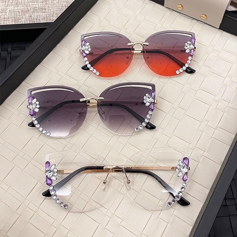 ファッション特大サングラス女性 UV400 サングラスヴィン - Sunglasses Oversized Square のレビューと価格