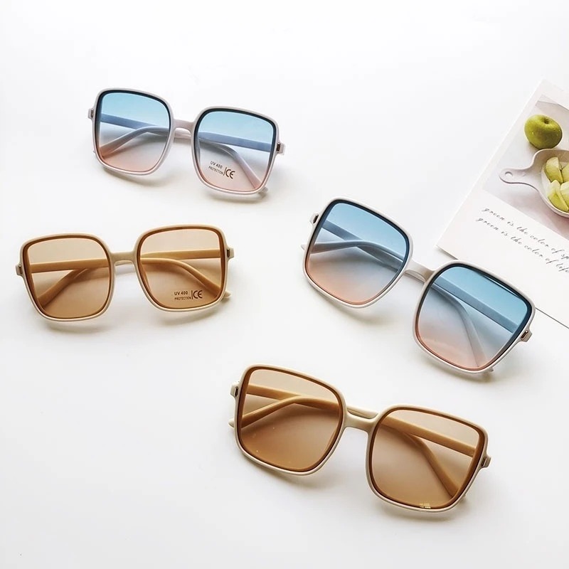 ヴィンテージ特大スクエアサングラス女性ファッショングラデーシ - Sunglasses Oversized Square のレビューと価格