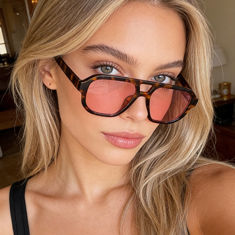 1/3 個ヴィンテージ特大サングラス女性ブランドビッグフレー - Sunglasses Oversized Square のレビューと価格