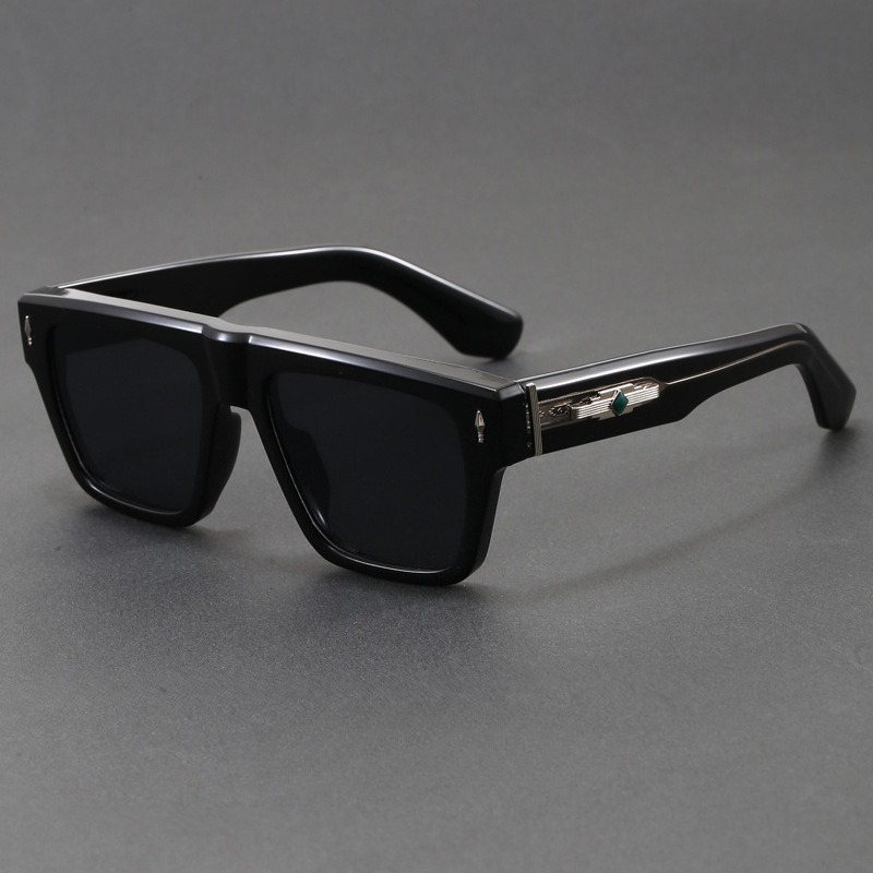 COJOS 厚いフラットトップスクエアサングラス男性メタルグ - Sunglasses Oversized Square のレビューと価格