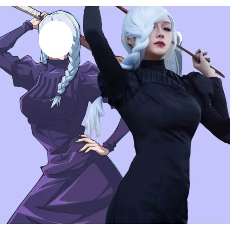 アニメメイメイ呪術コスプレ衣装メイメイ黒ドレス衣類とアクセサ - Women'S Accessories Clothing のレビューと価格
