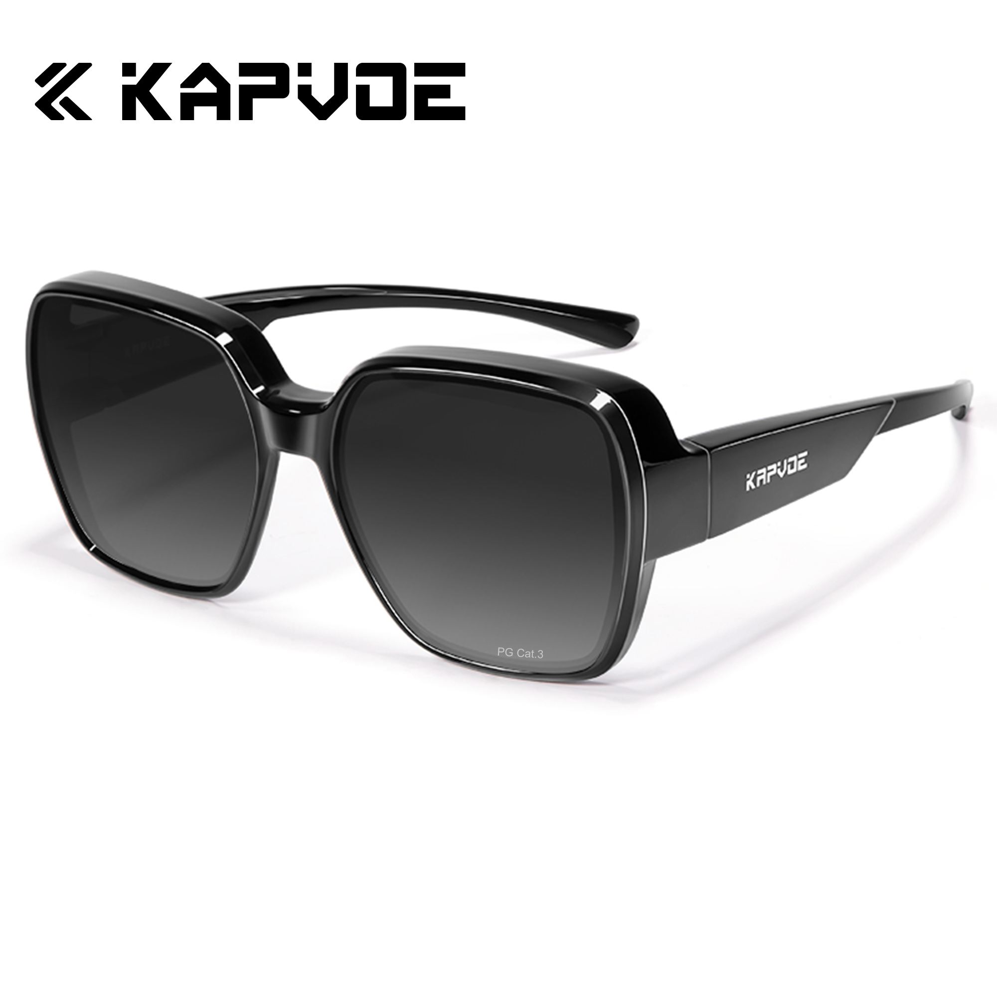 Kapvoe フィットオーバーサングラス 特大スクエア偏光近 - Sunglasses Oversized Square のレビューと価格