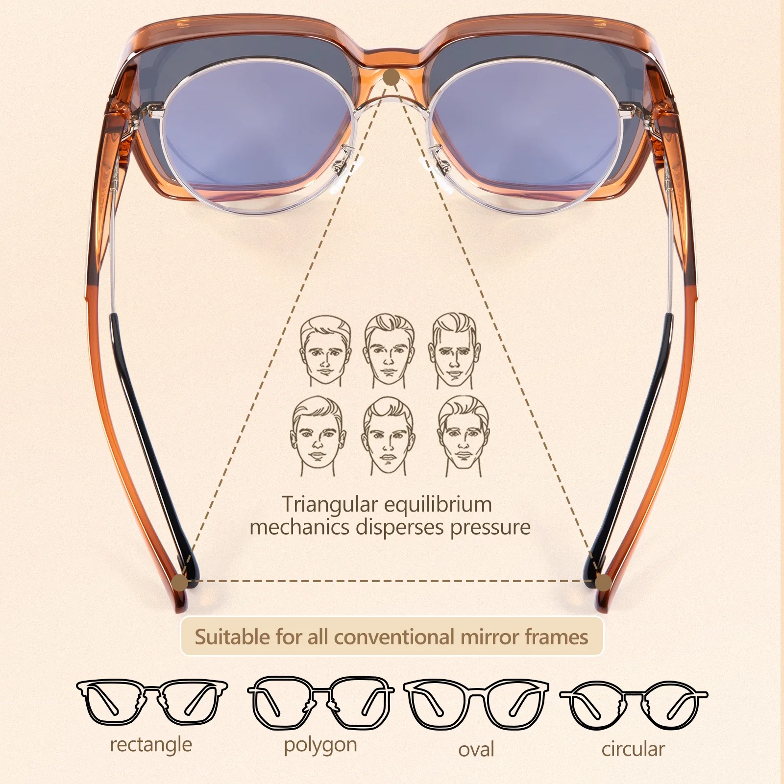 Kapvoe フィットオーバーサングラス 特大スクエア偏光近 - Sunglasses Oversized Square のレビューと価格
