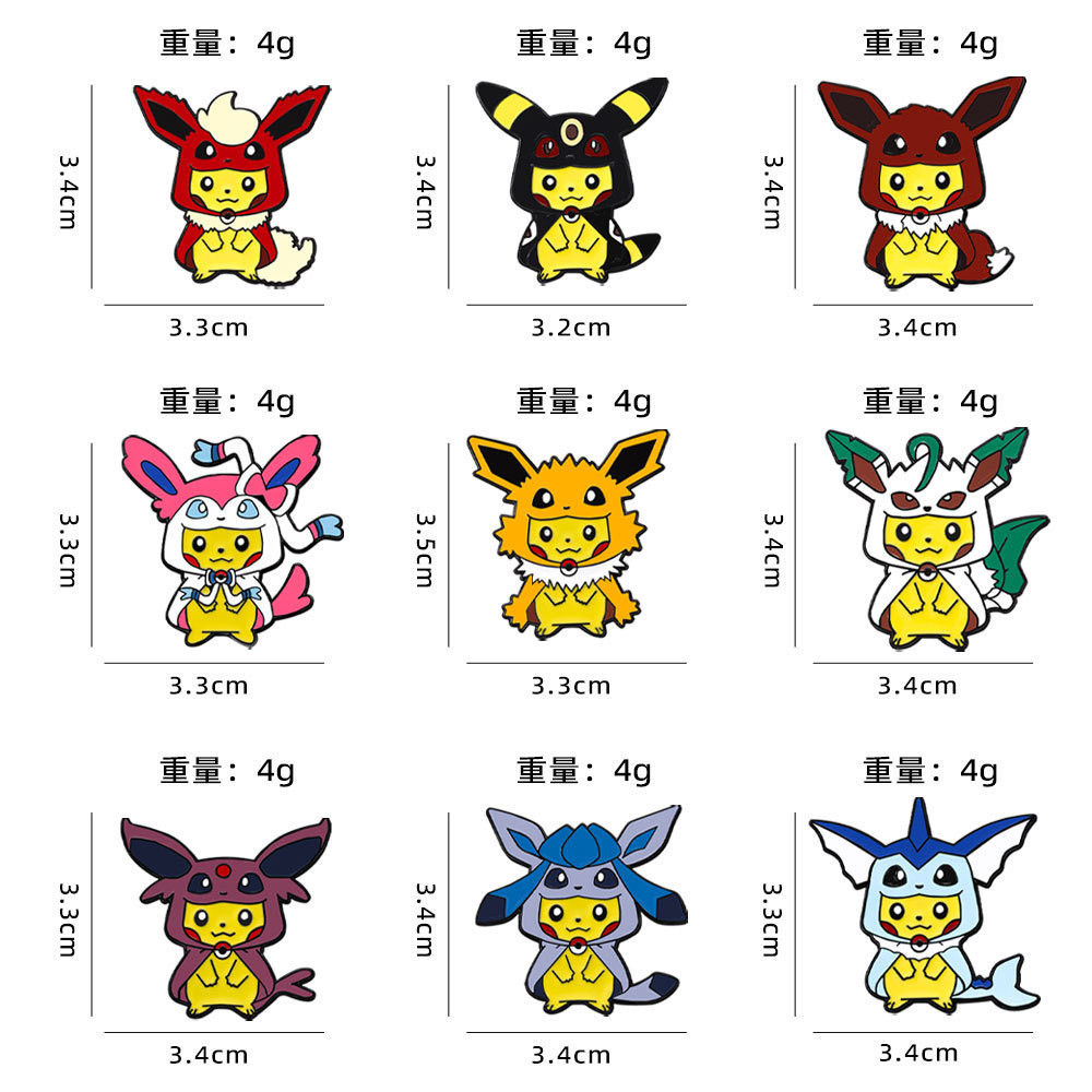 9 個アニメポケモンラペルピンかわいいモンスタークールゲーム - Women Accessories Sale のレビューと価格