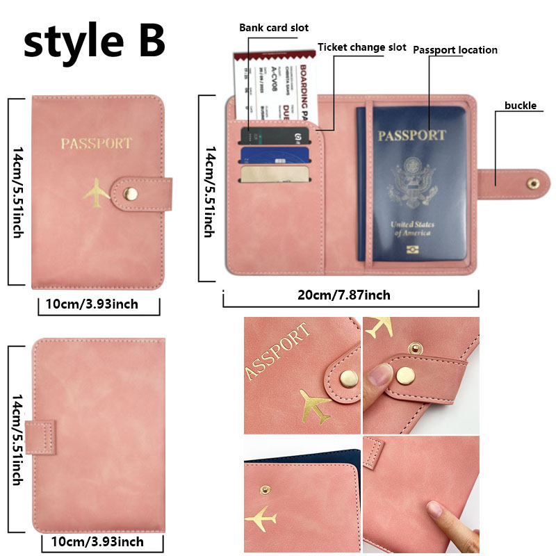 レザーパスポートホルダーカバーケース、旅行必需品、クレジット - Women'S Accessories Wallet のレビューと価格