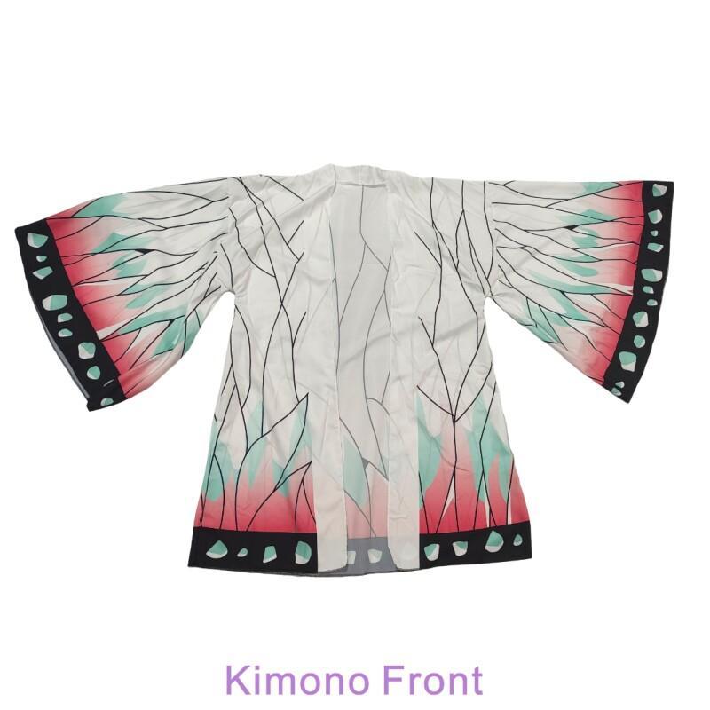 夏日本のアニメ胡蝶しのぶコスプレ衣装女性のための蝶プリントビ - Women Accessories On Sale のレビューと価格