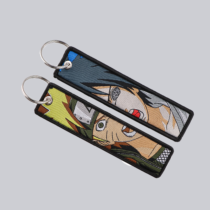 アニメナルト刺繍キーフォブクールキータグキーホルダー女性男性 - Women Accessories Sale のレビューと価格