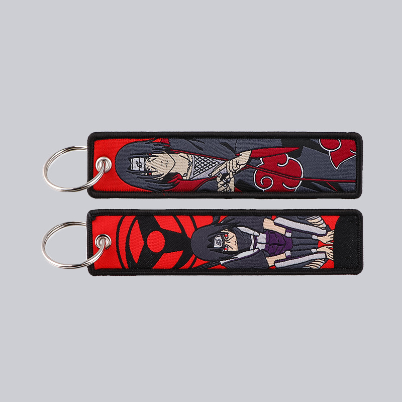 アニメナルト刺繍キーフォブクールキータグキーホルダー女性男性 - Women Accessories Sale のレビューと価格
